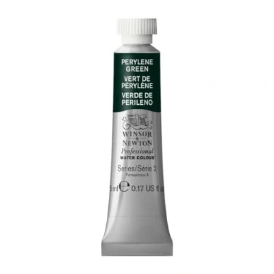 Obrázek Winsor &amp; Newton 0102460 Profesionální akvarelová barva, živé vodní barvy v umělecké kvalitě, vysoká zářivost barev a svítivost, stálobarevná, archivní kvalita, 5ml tuba perylenová zelená