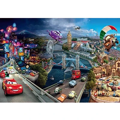 Obrázek AG Design FTD 0287 Cars 2 Disney, papír fototapeta 360 x 254 cm 4 díly, papír, multicolor, 0,1 cm, barevná