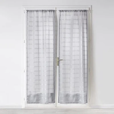 Obrázek Douceur d&#039;Intérieur Candide 1 Paar gerade Stangendurchzug, Polyester, grau, 70L X 200H cm (1 Panneaux), 30