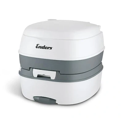 Obrázek Enders Kempinková toaleta DELUXE Mobilní WC chemická toaleta, ergonomická rukojeť, nádrž na splachování a odpadní vodu, s ventilačním tlačítkem, nosnost 130 kg, optimální výška sedáku 35 cm #4950