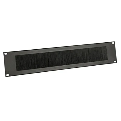 Obrázek Ah 19 &quot; Parts 87222BRUSH Vented blank panel Černá 2 HE Ocel s kartáčem lišta
