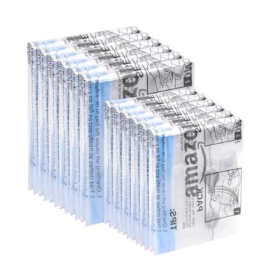 Obrázek Amazon Basics Cestovní úložné pytle ke svinutí, 12 kusů (6 malých a 6 středních), zip, transparentní