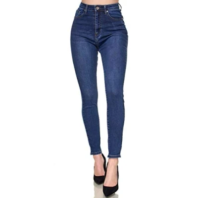 Obrázek Elara Super High Waist dámské kalhoty Chunkyrayan, Tmavě modrá vypadá menší