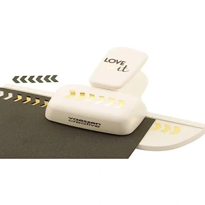Obrázek Vaessen Creative 21498 001 Love It Kollektion Bordürenstanzer Winkel, Medium, Motivlocher aus Plastik, zum Basteln mit Papier und Scrapbooking, Metall, Mehrfarbig, Motivstanzer