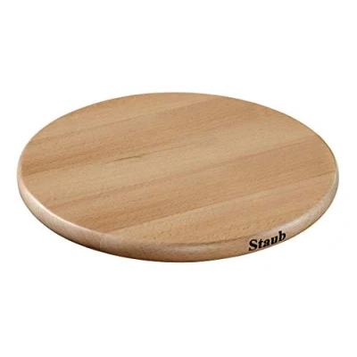 Obrázek STAUB Magnetická podložka ze dřeva, kulatá, 23 cm, pro všechny magnetické hrnce a pánve, buk
