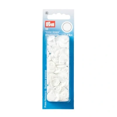 Obrázek Prym 393103 bez šití patentky Color Snaps kulaté 12,4 mm bílé, plast,
