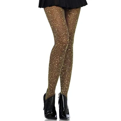 Obrázek LEG AVENUE 7130 Lurex punčocháče, jednotná velikost, černé zlato