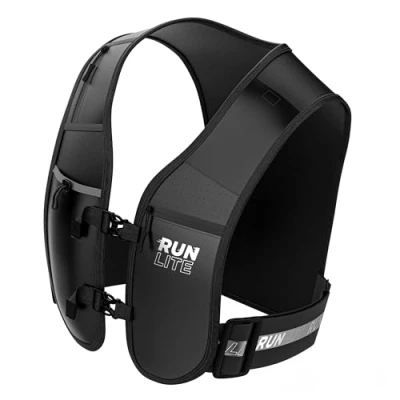 Obrázek Run Lite Weste Zum Laufen mit Telefonhalterung, wasserdichte Tasche, Reflektierend, Verstellbarer Bund, Wasserflaschenhalter, 5 Taschen Unisex (M/L 84112 cm)