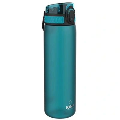 Obrázek Ion8 Láhev na pití, 500 ml, zabezpečené proti protékání, otevírání jednou rukou, bezpečné uzavírání, vhodné do myčky nádobí, bez BPA, držadlo, skládací víčko, snadné čištění, klimaticky neutrální,