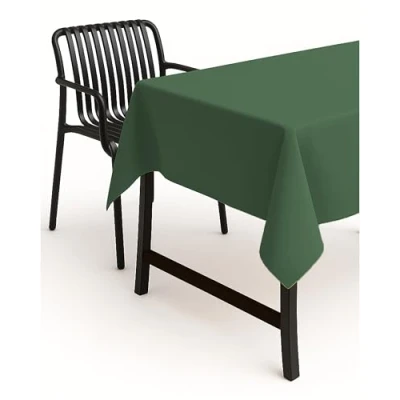 Obrázek texpot Zahradní ubrus 130 x 300 cm v tmavě zelené s lněným vzhledem lotosový efekt ochrana proti skvrnám nemačkavý