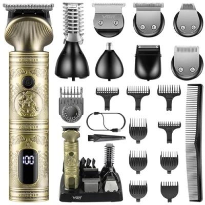 Obrázek VGR Bartschneider für Männer,professionelles Herren Bartpflege Set, elektrische Rasierer,Schnurlose Haarschneidemaschine,Trimmer Gesicht,Körper,Nase,Schnurrbart,Bälle,Geschenke Männer 7 in 1