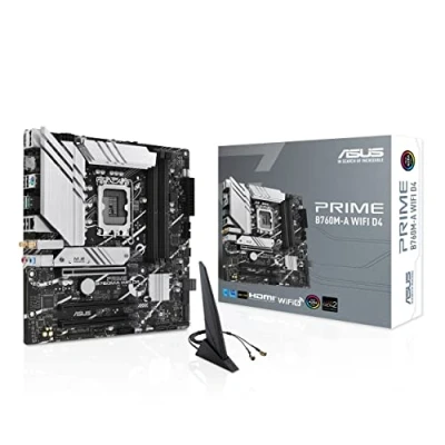 Obrázek ASUS PRIME B760M A WiFi D4 herní základní deska patice Intel LGA 1700 (Intel B760, mATX, DDR4 paměť, PCIe 4.0, 2x M.2, 6, Aura Sync)