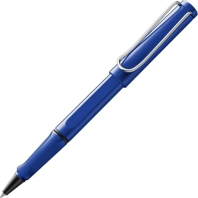Obrázek Lamy safari blue kuličkové pero nadčasově klasické s ergonomickou rukojetí a šířkou tahu M kryt z robustního ASA plastu náplní pro inkoustové 63 v modré barvě