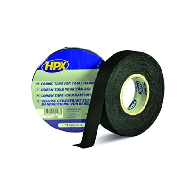 Obrázek HPX LI1925 lněná izolační páska černá 19 mm x 25 m