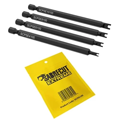 Obrázek 4 x SabreCut SCPSE100 Schraubenschlüssel Schlangenaugen Schweinenasen Sicherheits Schraubendreher Bits GröÃŸen: 6 8 10 100mm (Länge).
