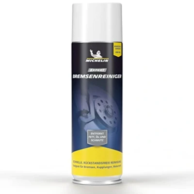 Obrázek MICHELIN Čistič brzd ve spreji ExPERT čistí a odmašťuje brzdy, spojky, díly motoru pro auto, motocykl jízdní kolo 500 ml sprej, modrá
