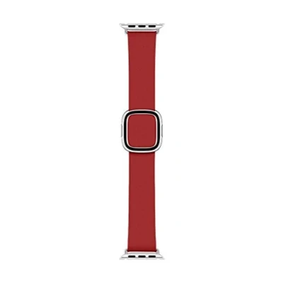 Obrázek Apple Pásek na hodinky (40 mm) Moderní kožený náramek, rubínově červená (PRODUCT)RED Large
