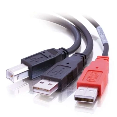 Obrázek C2G 2M USB B konektor na 2 x A Y kabel, 2. 0 ideální pro napájení pevných disků, černý