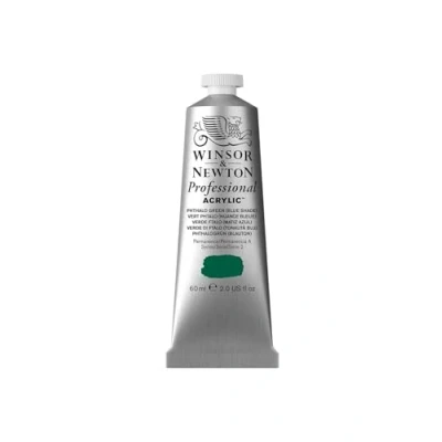 Obrázek Winsor &amp; Newton 2320522 profesionální akrylová barva v umělecké kvalitě, vysoká brilantnost barev a krycí síla, archivní kvalita, 60ml tuba ftalozelená modrá