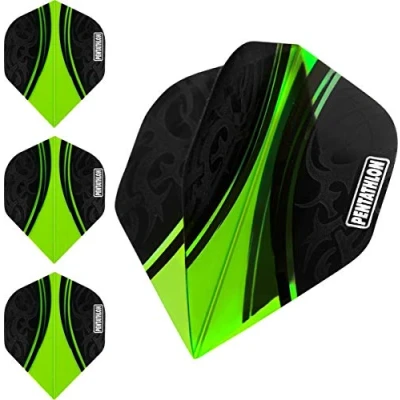 Obrázek abcdarts Unisex dospělí Pentathlon Tribal Dart Flights, zelená, klasická