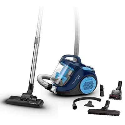 Obrázek Rowenta Swift Power Cyclonic Staubsauger ohne Beutel, 900 Watt, Saugstark, Hohe Filtration, Große Flächenabdeckung, Kompaktes Format, Blau, RO2981EA
