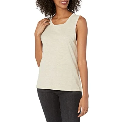 Obrázek The Drop Damen Nicole Tanktop, sportlich, Rundhalsausschnitt, Sand, XL