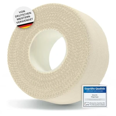 Obrázek Mantle prstová páska 2,5 cm x 10 m 1 role bílá lezení bouldering bojový sport volejbal házená basketbal silový sportovní