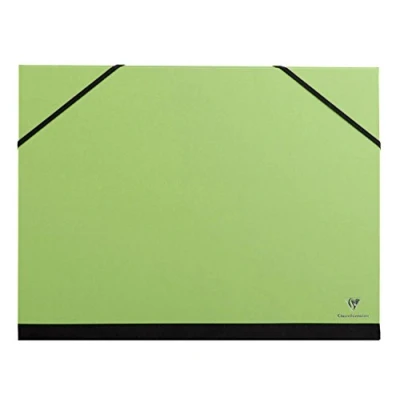 Obrázek Clairefontaine 44804C desky na kresby (gumička, Š 4, 28 x cm, ideální pro uložení vašich prací) zelené