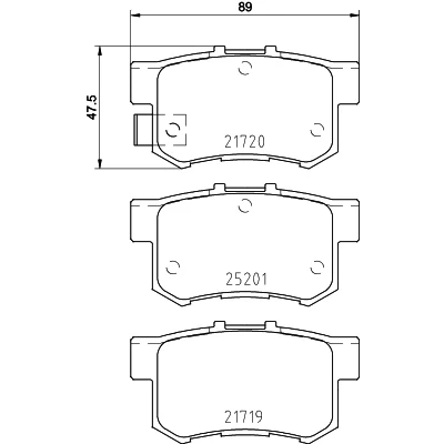 Obrázek Sada brzdových destiček, kotoučová brzda BREMBO P 79 027