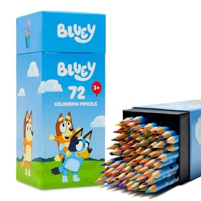 Obrázek BlueY Box se 72 pastelkami neomezená kreativita pro děti od 3 let bezpečný, barevný zážitek z malování