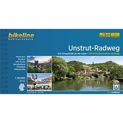 Obrázek Unstrut Radweg: Von Dingelstädt an die Saale. Mit Himmelsscheiben Radweg. 327 km, 1:50.000, wetterfest/reißfest, GPS Tracks Download, LiveUpdate (Bikeline Radtourenbücher)