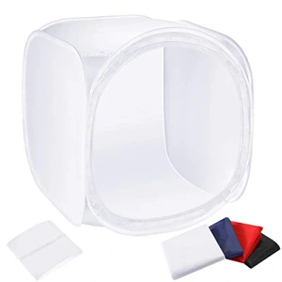 Obrázek NEEWER 24 x palců/60 60 cm Fotostudio záznam stan světelná kostka difúzní box sada se 4 barvami pozadí (červená tmavě modrá černá bílá) pro fotografování
