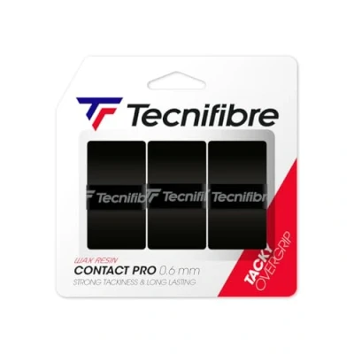 Obrázek 3dílné balení Tecnifibre Contact Pro Overgrips v černé barvě