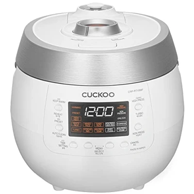 Obrázek CUCKOO CRP RT1008F digitální parní tlak, rýžovar TWIN PRESSURE 1150 W, 1,8 litru, 10 šálků, bílý