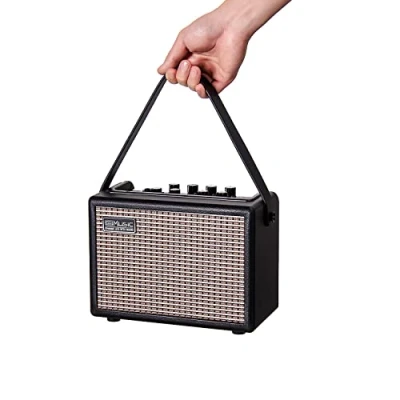 Obrázek Coolmusic 15G Gitarrenverstärker, Tragbarer Bluetooth 2 Fach Geeignet für E Gitarre und Akustikgitarre, Inklusive Gain Reverb Reglern