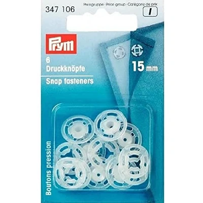 Obrázek Prym 347106 našité knoflíky, transparentní, 15 mm