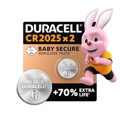 Obrázek Duracell CR2025 knoflíkové baterie (2 kusy), CR 2025 lithiová knoflíková 3 V