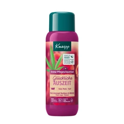 Obrázek Kneipp Aromatická pěna na péči Šťastný čas s přírodními oleji z červeného máku a konopí receptura bez mikroplastů 400 ml