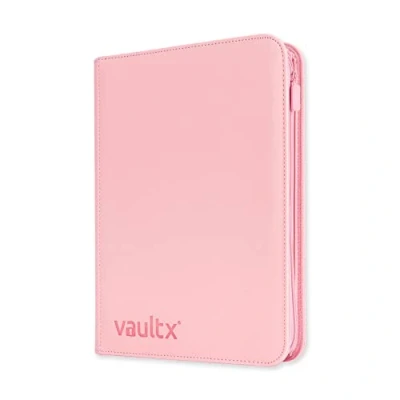 Obrázek Vault X Album na sběratelské karty se zipem a 9 kapsami každé straně, materiál Exo Tec®, 360 bočních zásuvných kapes pro TCG (růžová)