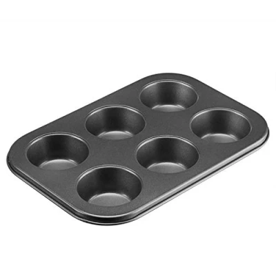 Obrázek Westmark Forma na muffiny, 6 muffinů, nepřilnavý povrch, ocel válcovaná za studena, pečící mistr, antracit, 32882270