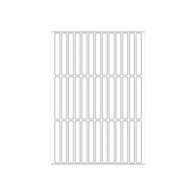 Obrázek HERMA 2530 víceúčelové etikety, 1248 kusů, 6 x 50 mm, 39 na arch, samolepicí, štítky pro domácnost k popisování, matné, prázdné papírové lepicí bílé