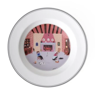 Obrázek Villeroy und Boch Design Naif polévkový talíř &quot;krb&quot;, 21 cm, prémiový porcelán, bílá/barevná