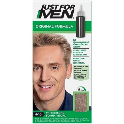 Obrázek Just for Men barva na vlasy, tónovací šampon pro muže, H10 přirozený blond s odstínem písku