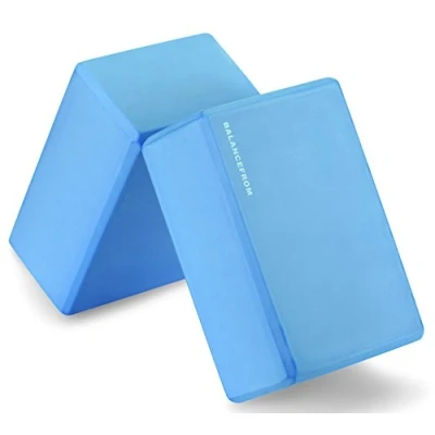Obrázek BalanceFrom Unisex Erwachsene GoYoga Yoga Blöcke mit hoher Dichte, je 22,9 x 15,2 10,2 cm, 2 Stück, Blau