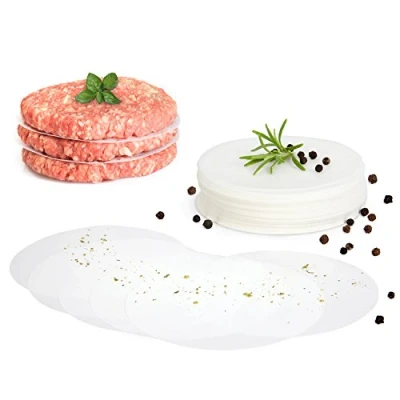 Obrázek GOURMEO® Burger papír/list Pečicí papír na hamburgery Ø 11 cm 1000 ks nepřilnavý pečení/oddělovací pro perfektní hamburgery, cheeseburger grilování