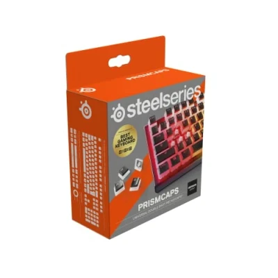 Obrázek SteelSeries PrismCaps sada tlačítek Double Shot s optikou &quot;Pudding&quot; kompatibilita se všemi běžnými mechanickými klávesami moskytiéra černá (německé rozložení klávesnice)