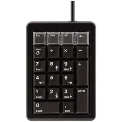 Obrázek CHERRY G84 4700, programovatelná klávesnice, německé rozložení s číselným blokem, kabelové připojení (USB přípojka), Plug &amp; Play, mechanické spínače ML, černá