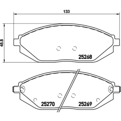 Obrázek Sada brzdových destiček, kotoučová brzda BREMBO P 10 054