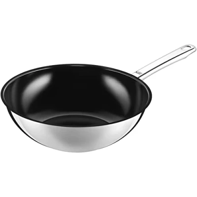 Obrázek Silit Wuhan 21.3726.3753 pánev Wok (ušlechtilá nerezová ocel 18/10, nepřilnavý povrch, vhodné na indukci, Ø 28 cm)