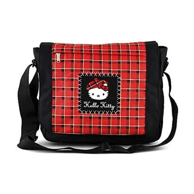 Obrázek Target Shoulder Bag Hello Kitty Umhängetasche, 36 cm, Schwarz (Nero)